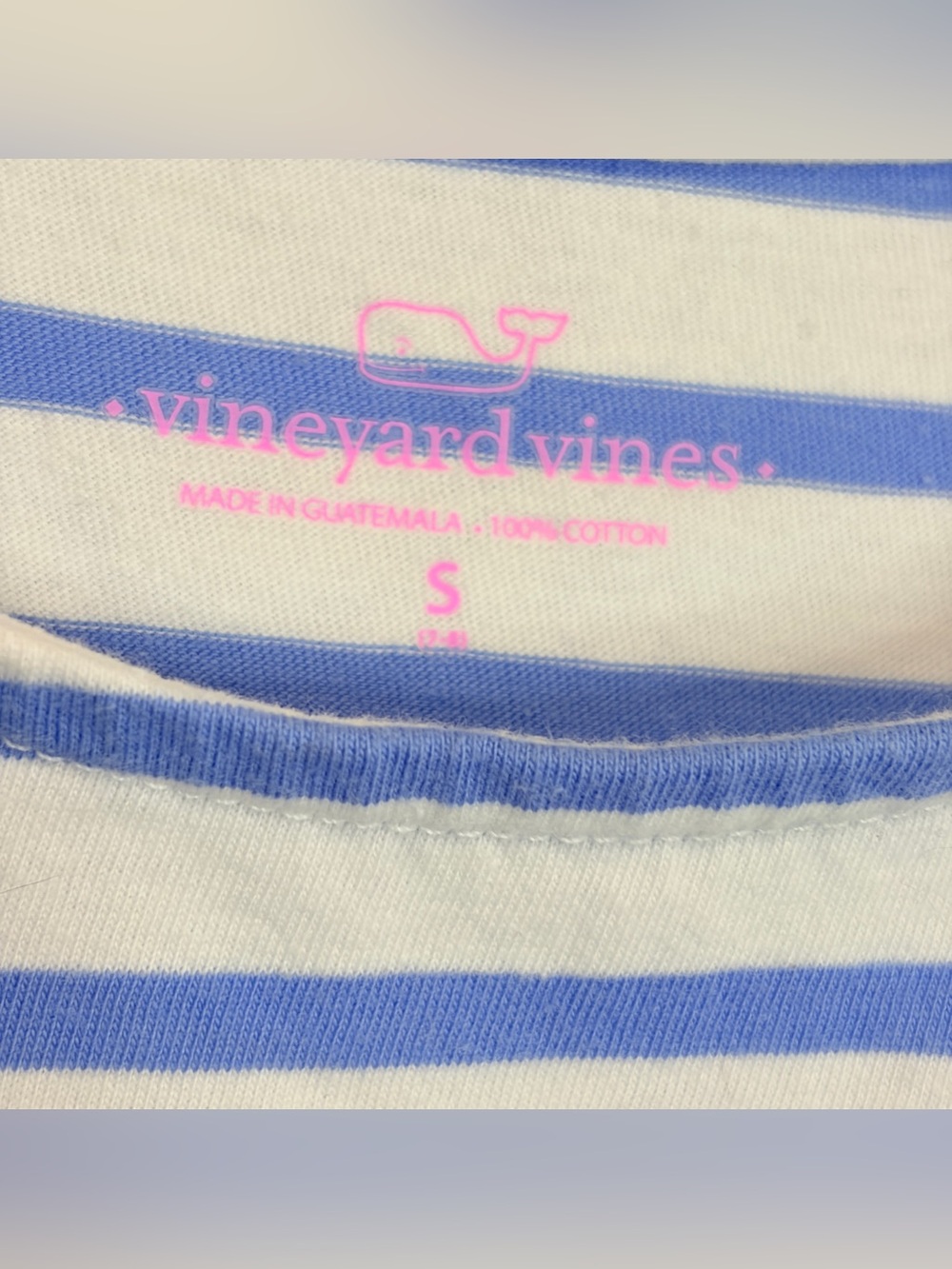 GIRLS VINEYARD VINES Flashy Whale Rainbow Striped Long-Sleeve Tee, Small - Picture 8 of 10